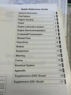 OEM 1998-2001 Kawasaki Eliminator 125 Service Manual - Image 3