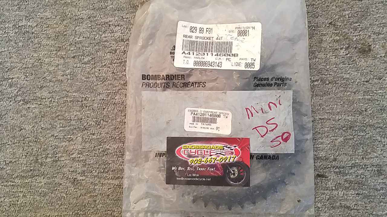 2004 - 2006 Can Am Mini DS 50 2-stroke Rear Sprocket (44T)