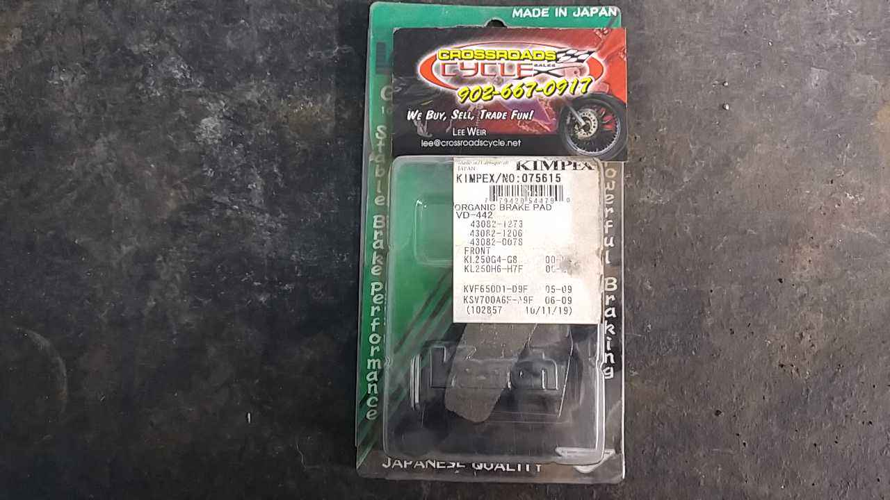 Multiple Years Kawasaki KFX,KSV,KVF650 Brute Force 4x4 Brake Pads FA349