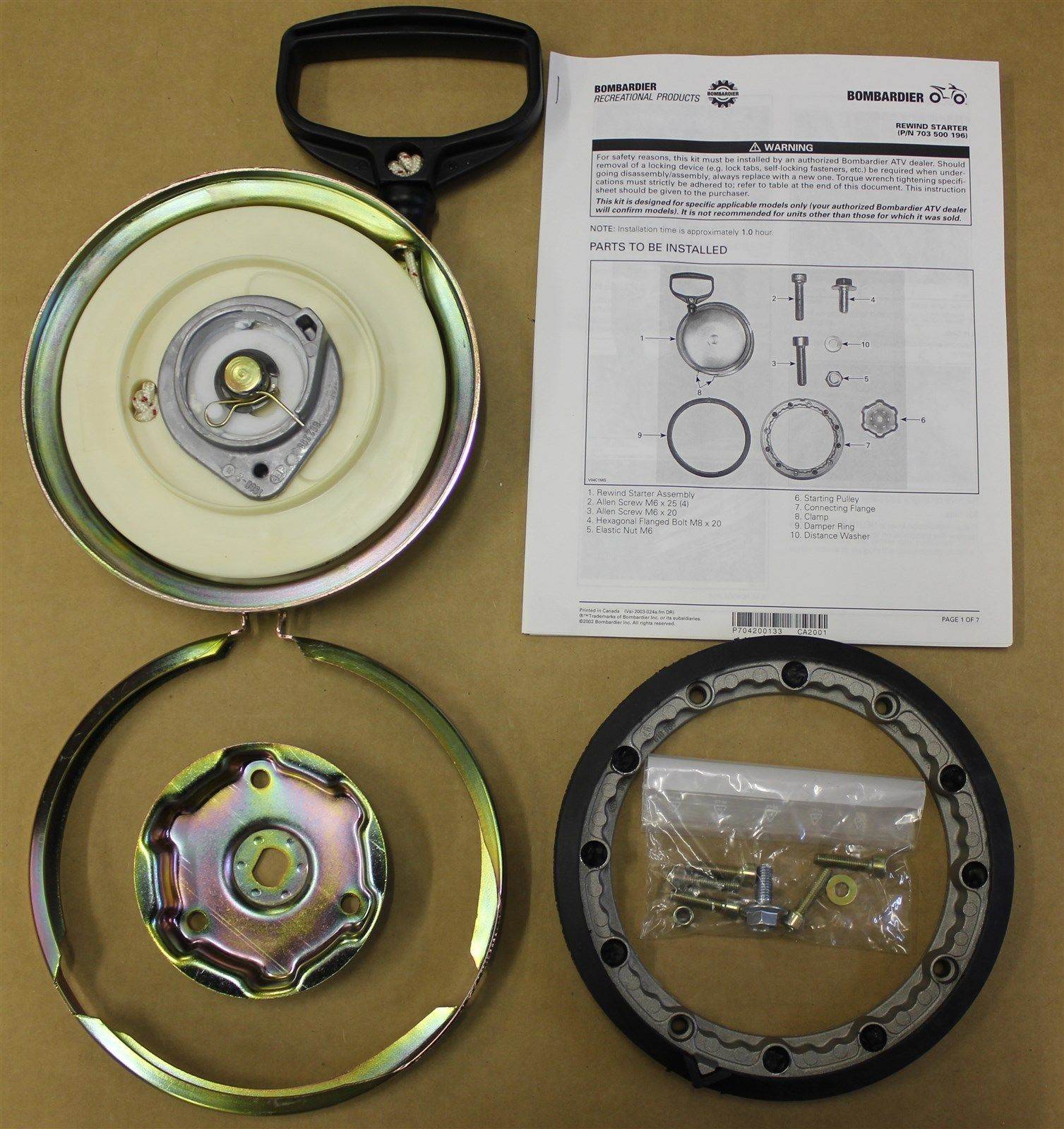 2004-2005 John Deere Buck/Can-Am Traxter 650 Recoil Starter Kit