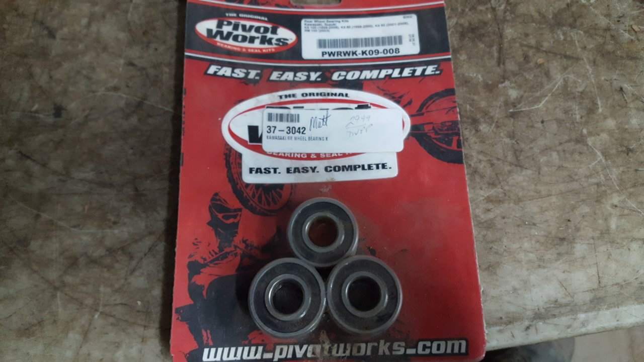 1998 - 2019 Kawasaki KX 100,80,85 / 2003 Suzuki RM100R Rear Wheel Bearing Kit