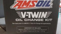 AMSOIL 20W-50 SYNTHETIC V-TWIN OIL CHANGE KIT - 4 QUARTS WITH BLACK FILTER