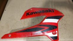 Alternative view of 2009 Kawasaki KLX250S Engine Shroud RH Red