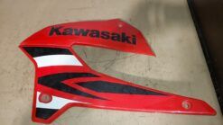 Alternative view of 2009 Kawasaki KLX250S Engine Shroud LH Red