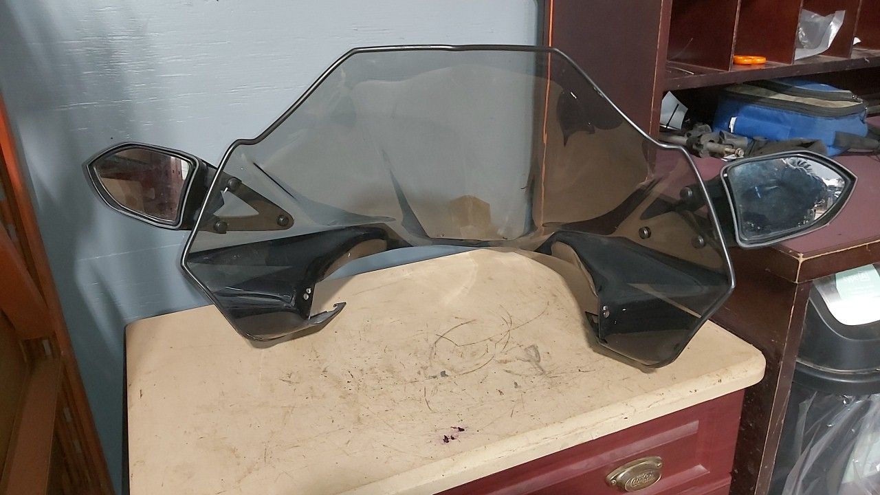 2017 Arctic Cat XF 9000 Windshield With Mirrors - Image 3