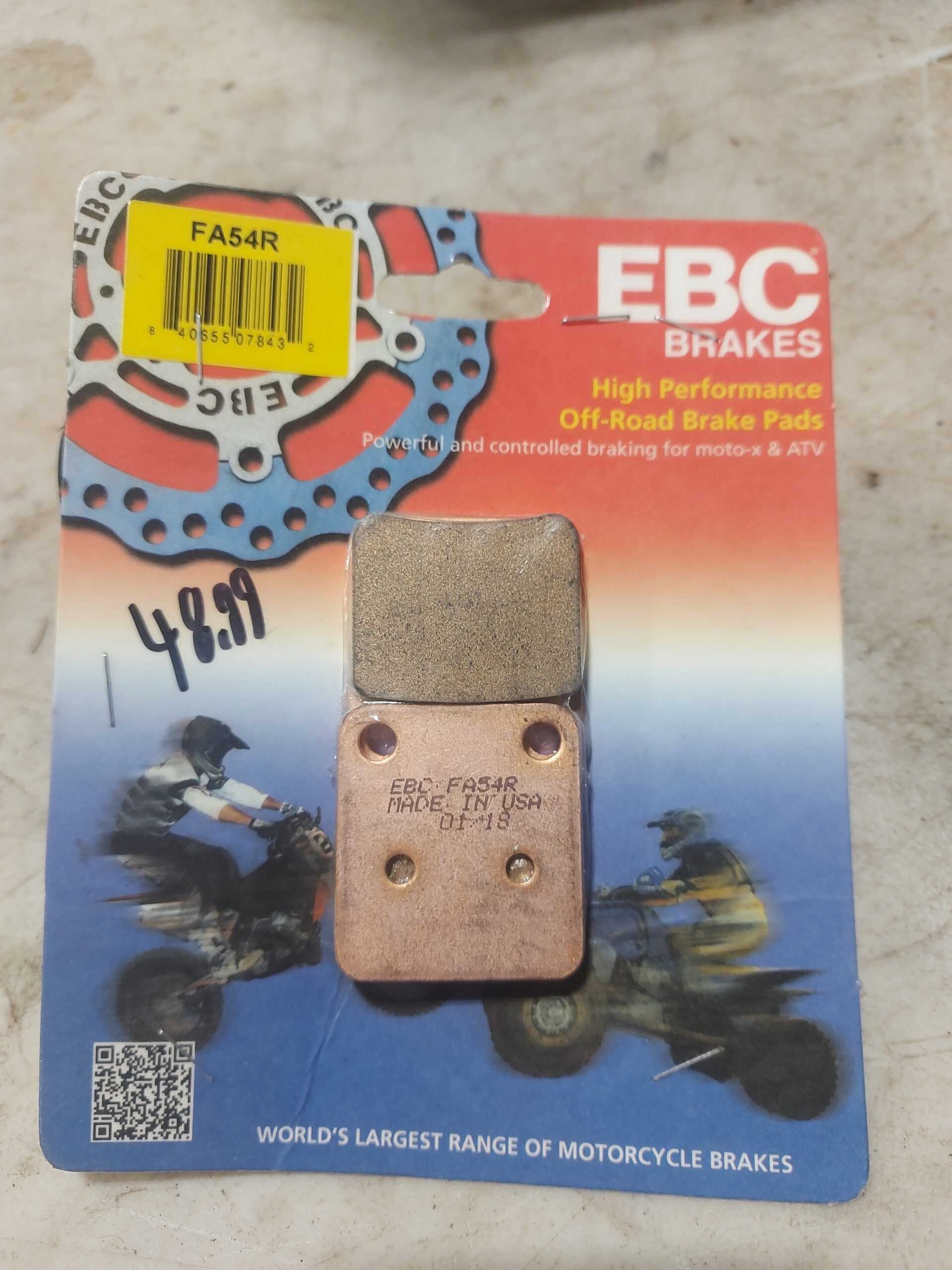 EBC FA54R Long-Life Sintered Brake Pads - Honda Kawasaki Polaris Suzuki Yamaha