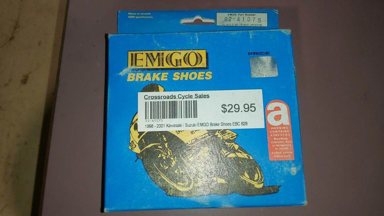 1998 - 2001 Kawasaki /Suzuki EMGO Brake Shoes EBC 628