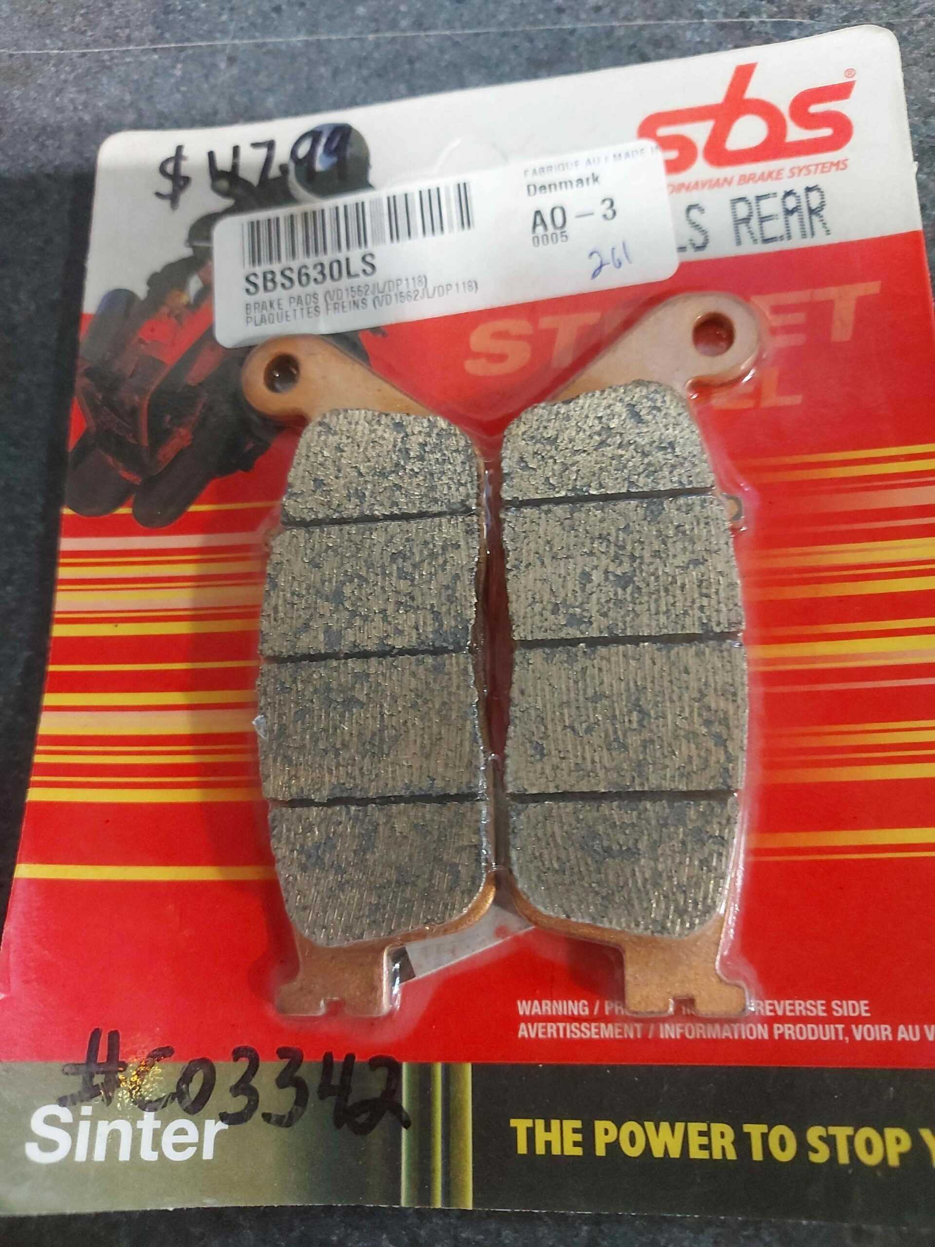 1990 - 2019 Honda, Indian, Triumph, Victory Brake Pads SBS 360LS