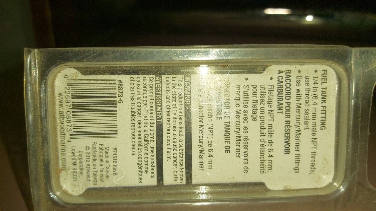 Attwood 8873-6 Fuel Hose Fitting 1/4In Mercury,Mariner - Image 3