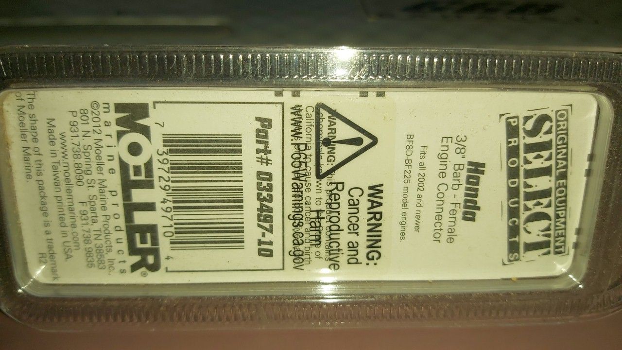 HONDA ENG CLIP3/8 Moeller 033497-10 FITTING-FUEL - Image 3
