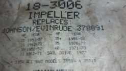 Water Pump Impeller for Johnson/Evinrude Outboard Sierra 18-3006 - Image 3