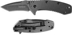 Kershaw 1555TBW Cryo Hinderer Tanto Blackwash Assisted Opening