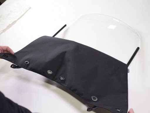 Sidecar Windshield assembly flat black