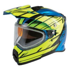 GMAX AT-21S EPIC DUAL SPORT HELMET XL BLUE/HIGH-VISIBILITY/BLACK DOUBLE LENS