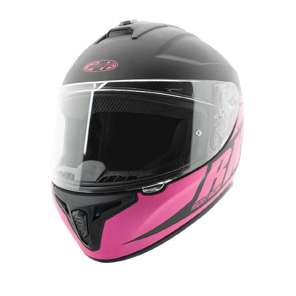 JRC RKT 8S ROCKET RACING FULL FACE HELMET MEDIUM - PINK/BLACK - ELECTRIC LENS