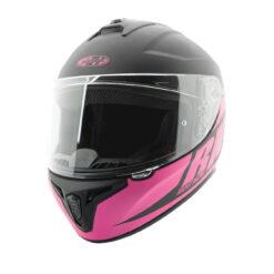 JRC RKT 8S ROCKET RACING FULL FACE HELMET LARGE  PINK/BLACK - ELECTRIC LENS