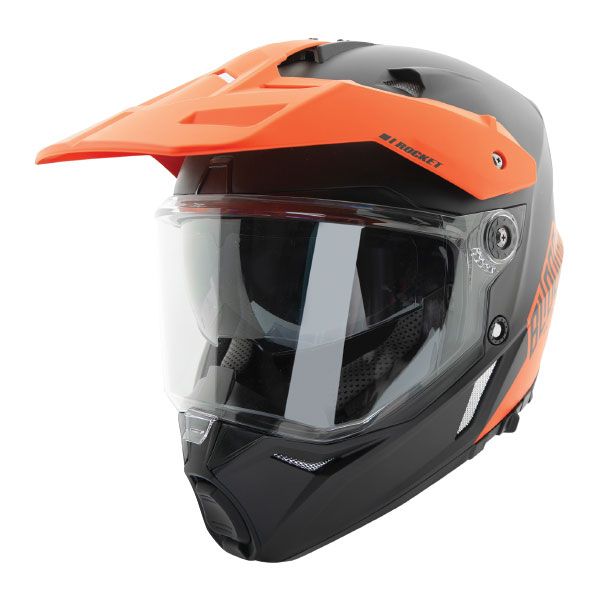 JRC RKT 26 BLOOD RUNS COLD DUAL SPORT HELMET 2XL - ORANGE/BLACK - ELECTRIC LENS