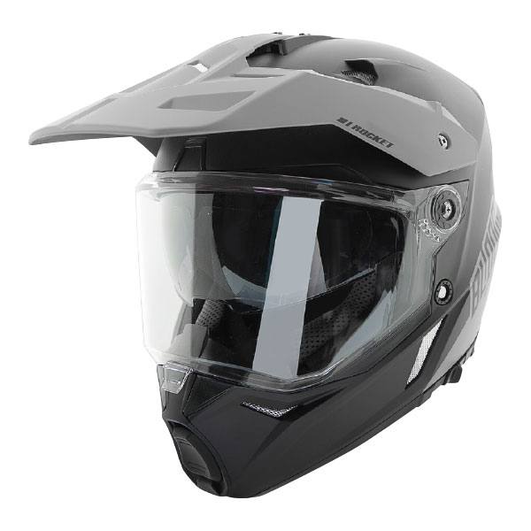 JRC RKT 26 BLOOD RUNS COLD DUAL SPORT HELMET 2XL - GREY/BLACK - ELECTRIC LENS