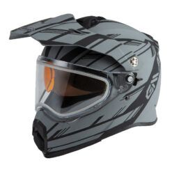 GMAX AT-21S EPIC DUAL SPORT HELMET 2XL MATTE GREY/BLACK DOUBLE LENS
