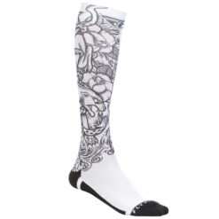 FLY RACING THIN PRO SOCKS SMALL/MEDIUM WHITE/BLACK