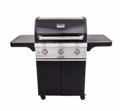 DELUXE BLACK 3-BURNER GAS GRILL