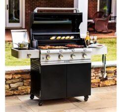 DELUXE BLACK 4-BURNER GAS GRILL - Image 7