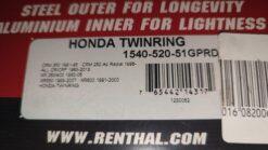 Honda CRM 250,CR/CRF,XR 600/650 Renthal Twinring Sprocket 51T, 520 Chain - Image 4