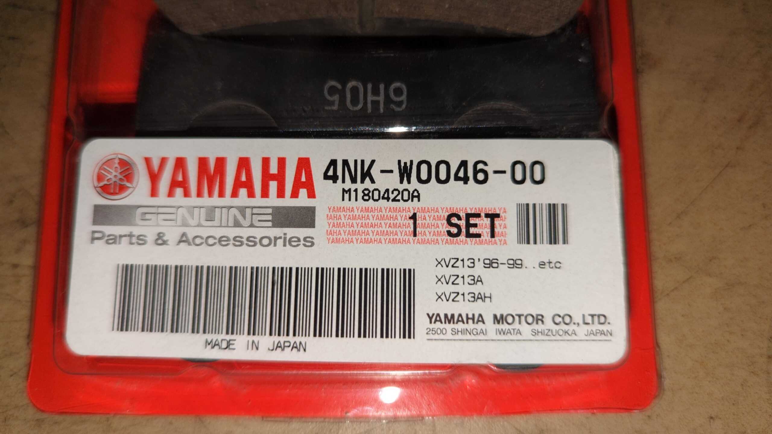 1996 - 2011 Yamaha Royal Star,XVZ13 BRAKE PAD KIT 4NK-W0046-00-00 - Image 2