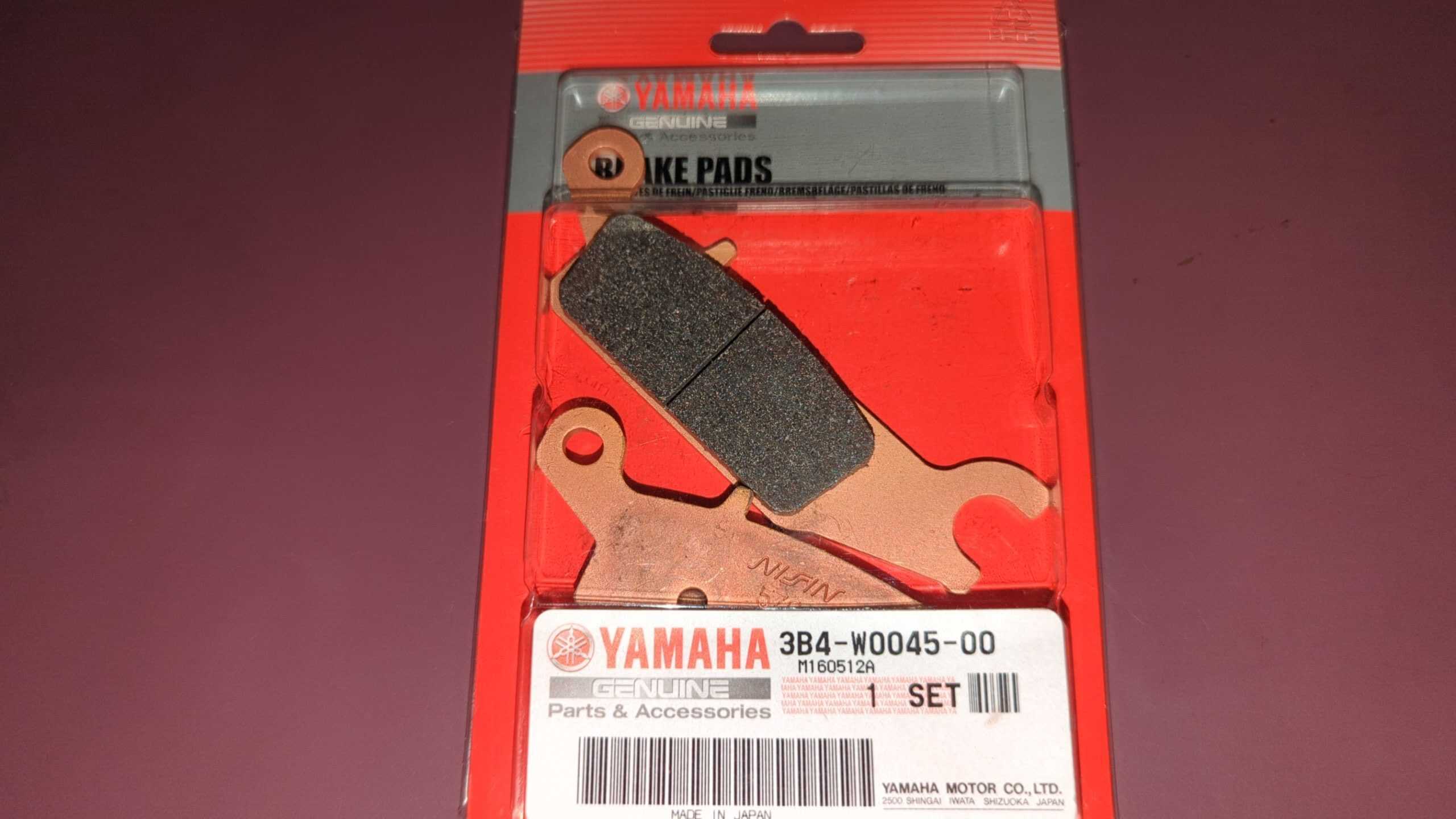 2009 - 2020 Yamaha Grizzly 550,700 KODIAK 700 BRAKE PAD KIT 3B4-W0045-00-00