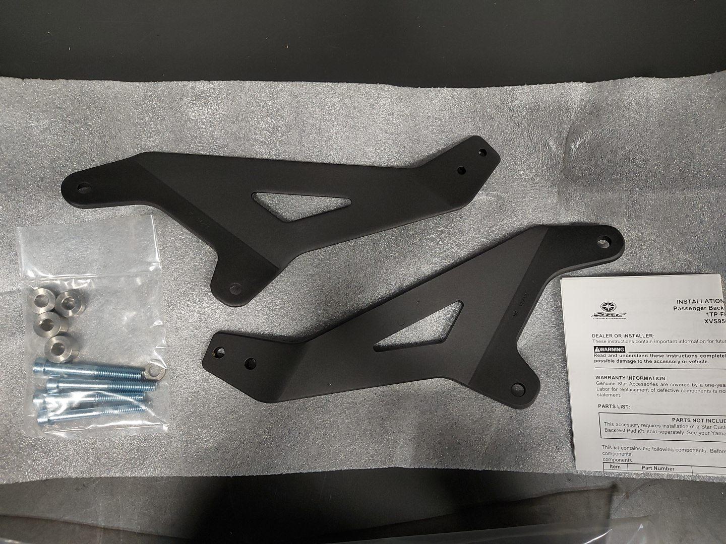Yamaha bolt Backrest sidearm kit