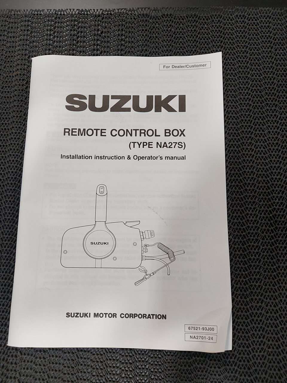 Suzuki Outboard Remote Control box W/ Key, Trim Switch, Harness NA12S - Image 3