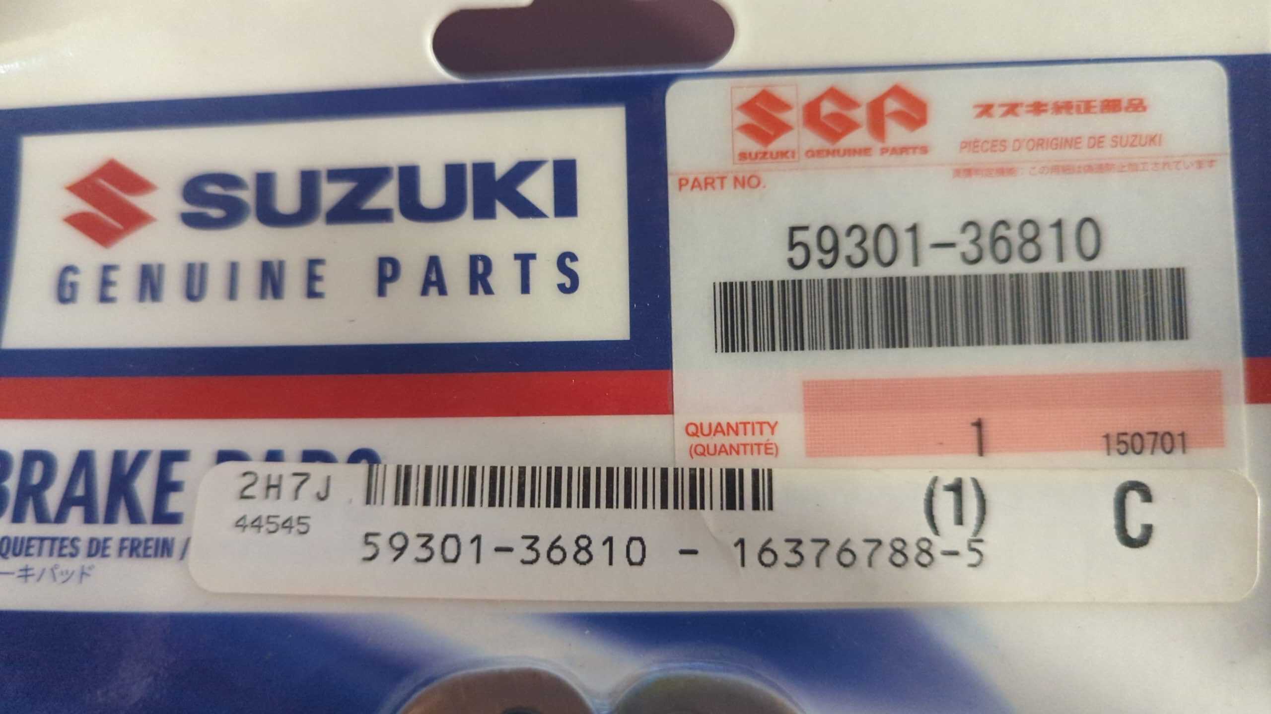 2001 - 2020 Suzuki RM125,250,RMX450,RM-Z450,250 BRAKE PAD Front - Image 2