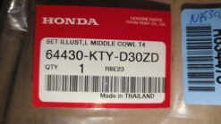 2007 - 2008 Honda CBR125RW COWL SET, L. MIDDLE