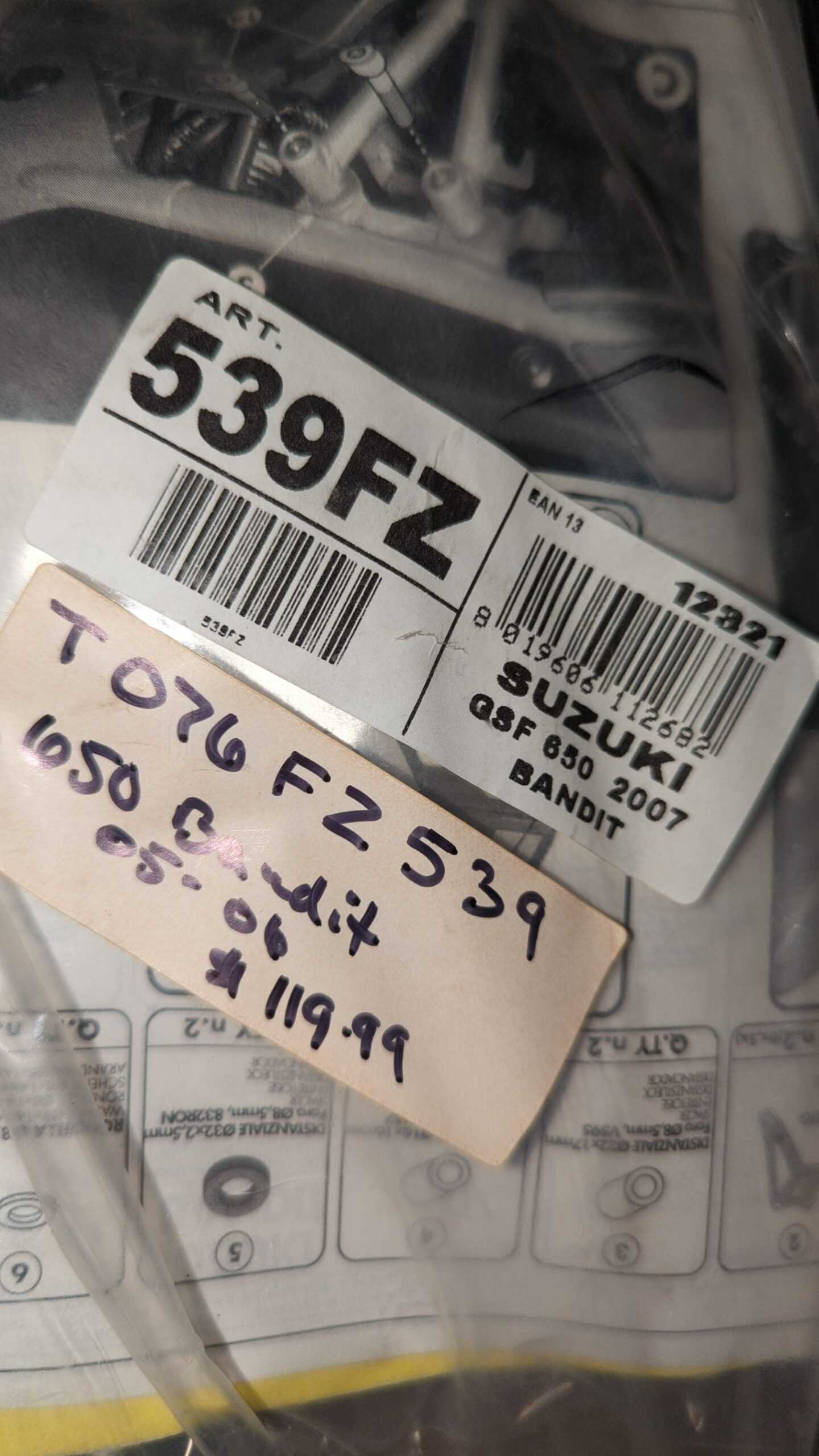 2007 - 2016 Suzuki GSF1250,GSF 650 BANDIT,GSX650 Givi 539FZ Top Case Support Brackets - Image 4