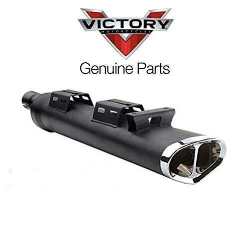 Victory Tri-Oval Stage 1 Black Exhaust with Chrome Tips P/N 2879325-156