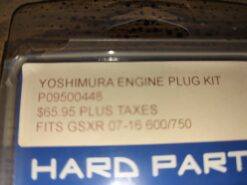 Alternative view of 2007 - 2016 Suzuki GSX-R600,GSX-R750 Yoshimura Engine Plug Kit 05SBZ111900