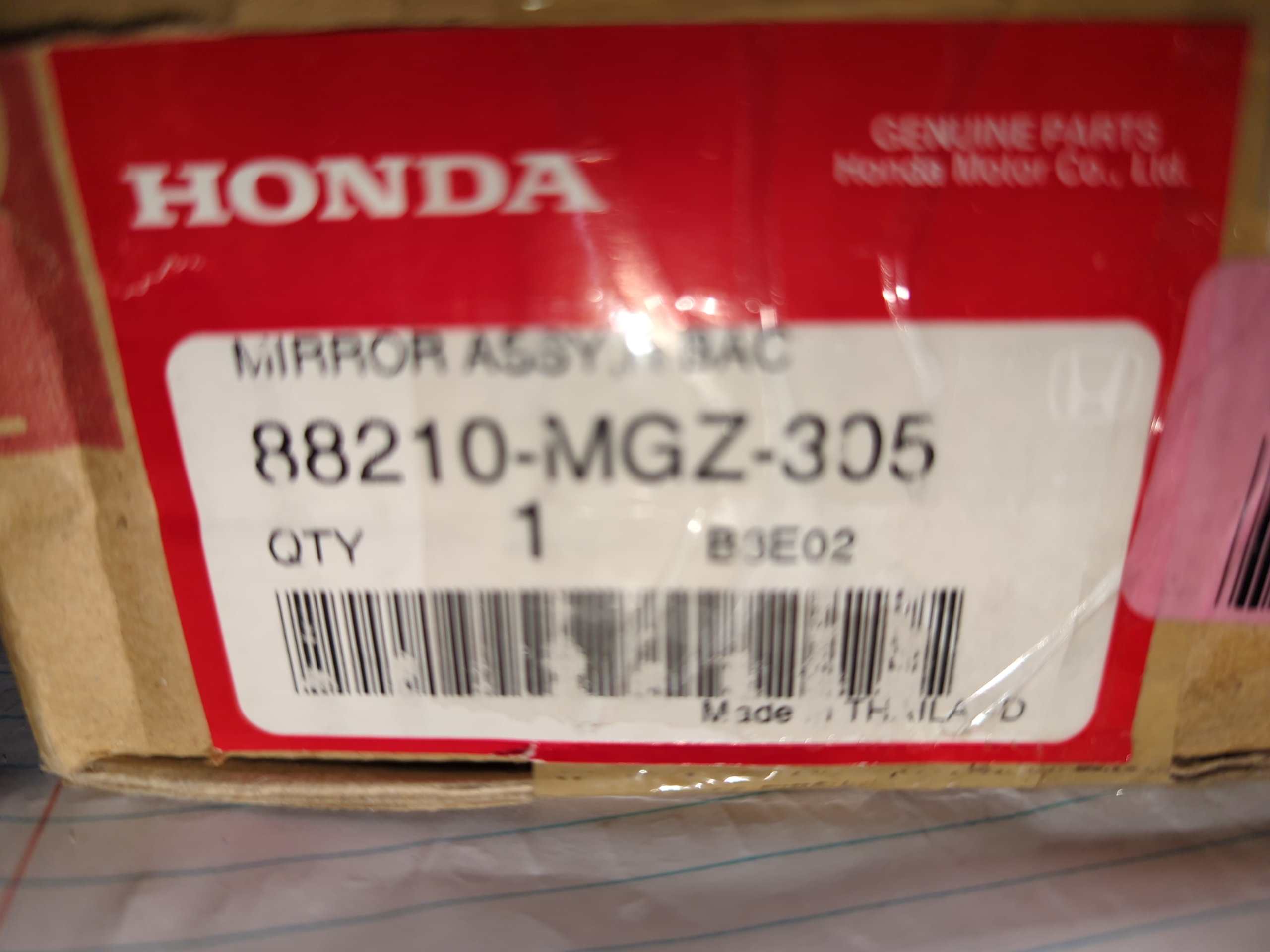 2013 - 2018 Honda CB500F,CB500X MIRROR Assembly R. BACK - Image 2