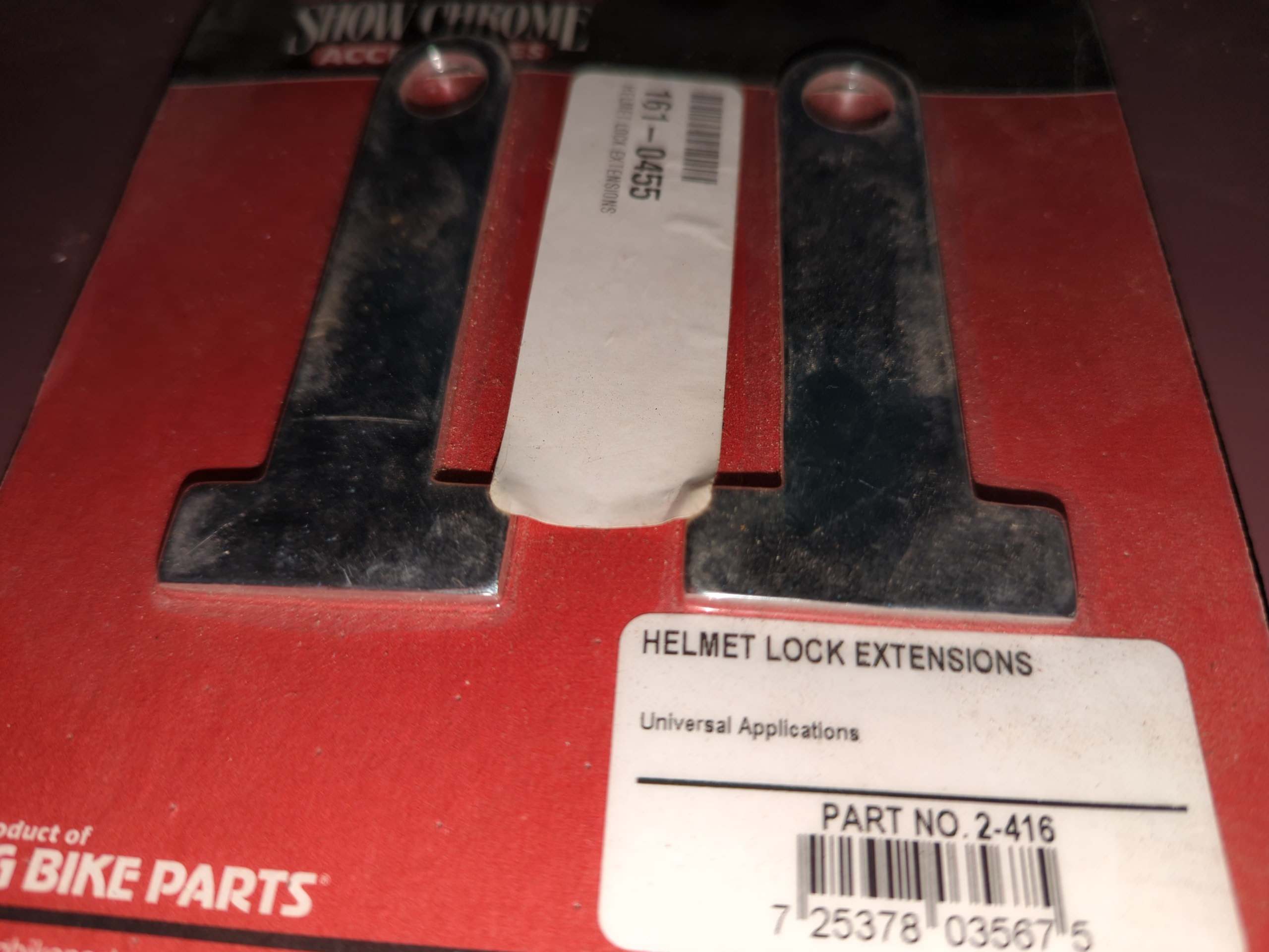 SHOW CHROME Helmet Lock Extensions - 2-416