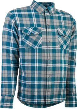 Highway 21 Marksman Riding Flannel Grey/Blue LG