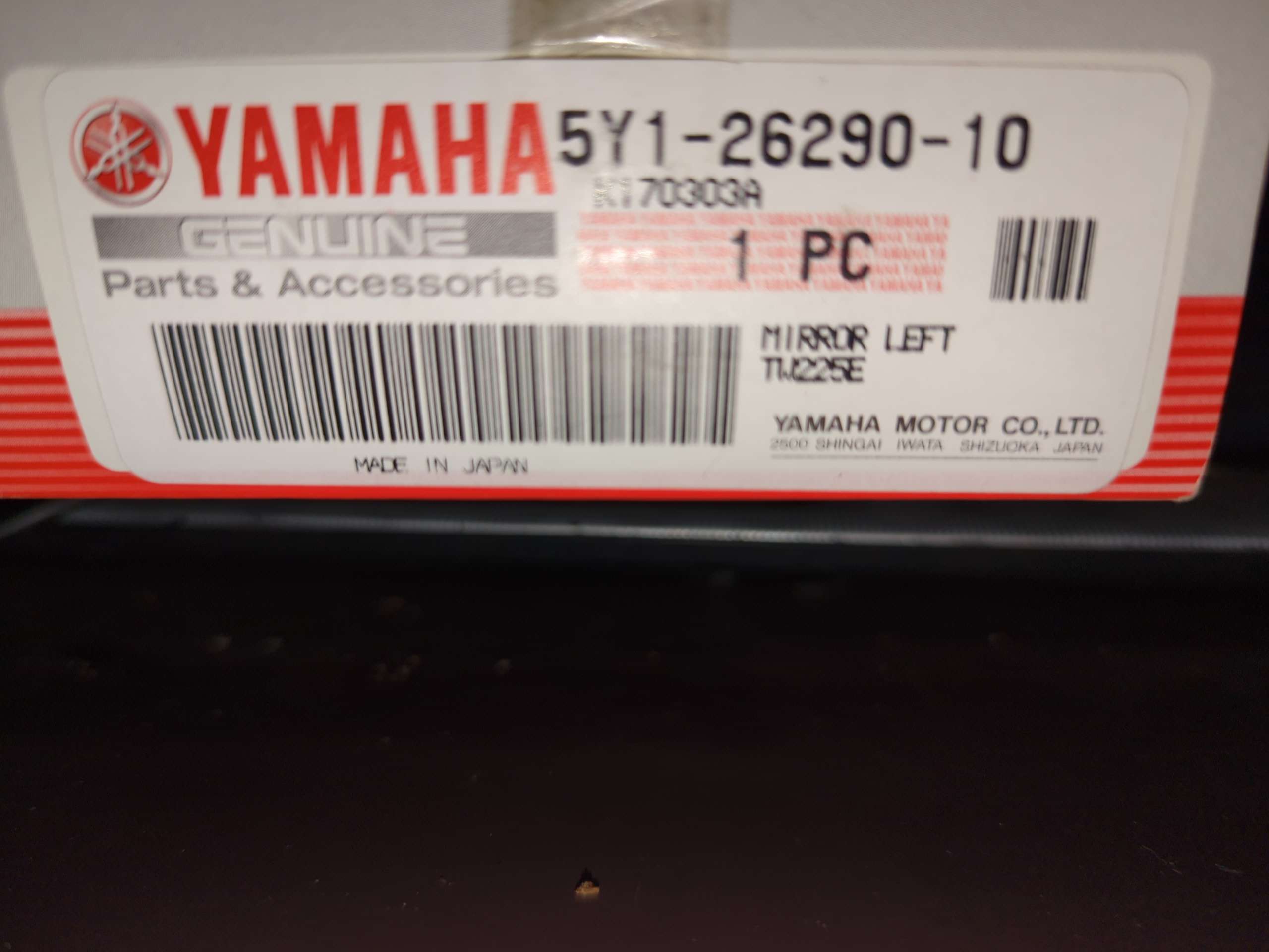 1980 - 2022 Yamaha XT250,XT350, VIRAGO,SEROW,TRAILWAY,TW200,SR950 Mirror Assy (L.H) - Image 2