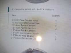 Honda 1-1/2 Camlock Suction & Discharge Hose Kit - Image 3