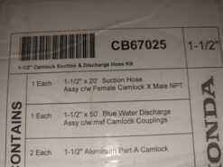 Honda 1-1/2 Camlock Suction & Discharge Hose Kit - Image 2