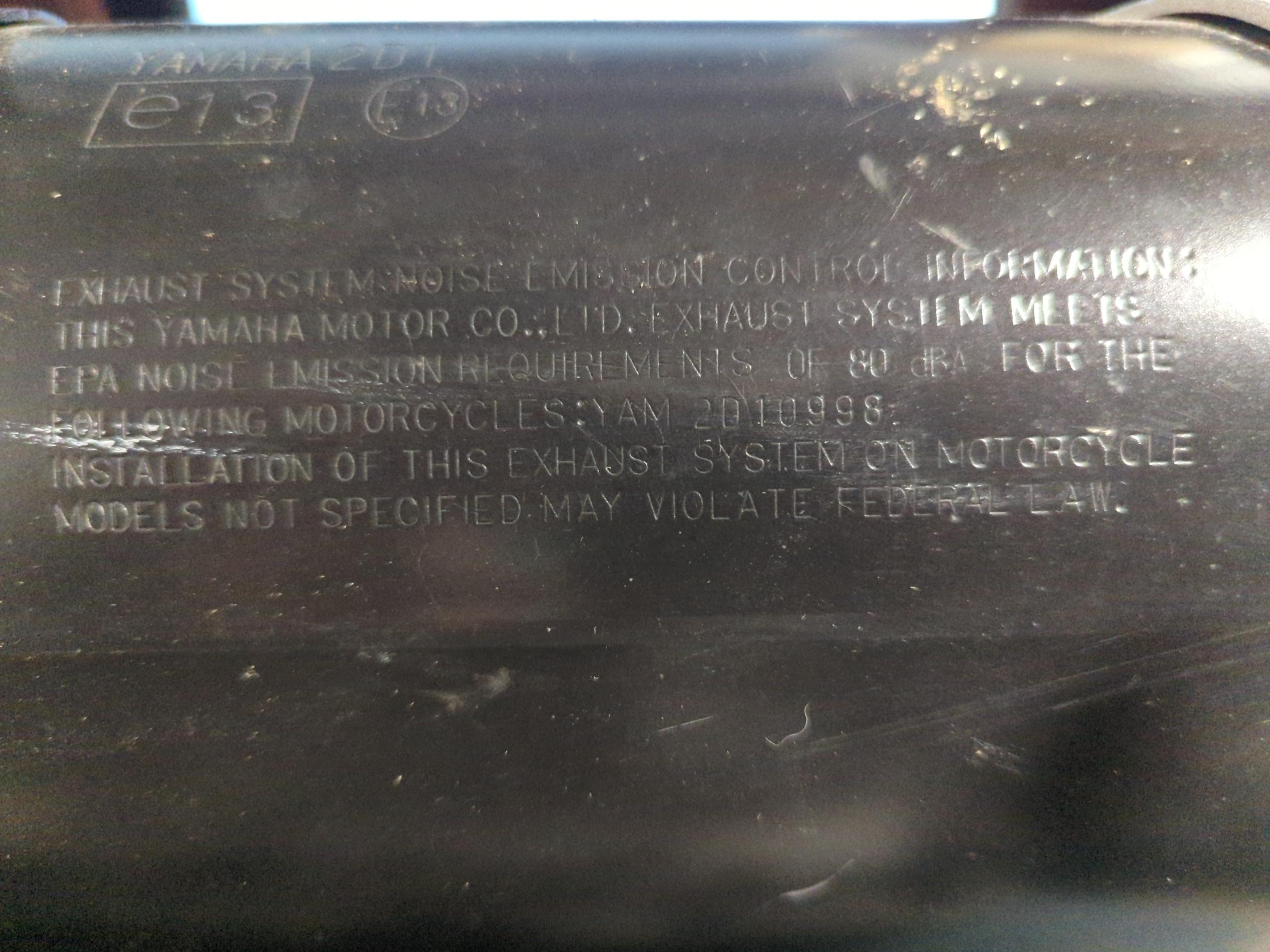 2010 - 2015 Yamaha FZ1 Exhaust Muffler - Image 3