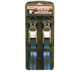 TIE DOWN STRAPS 6' LONG BLU PR
