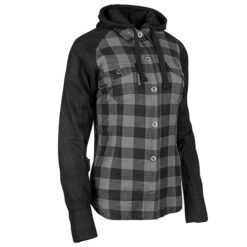 G & F WNS ARMD SHRT GRY/BLK SM