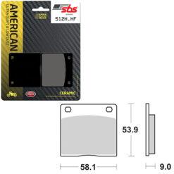 SBS BRAKE PAD 512H.HF