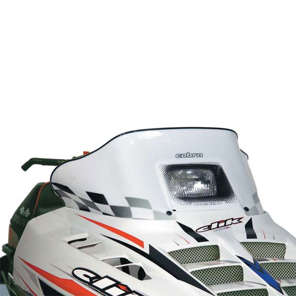 COBRA WINDSHIELD WHITE W/BLACK