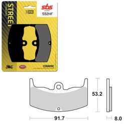 SBS BRAKE PAD 552HF