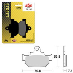SBS BRAKE PAD 581HF