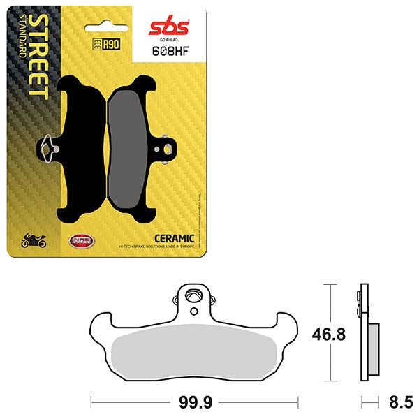 SBS BRAKE PAD 608HF
